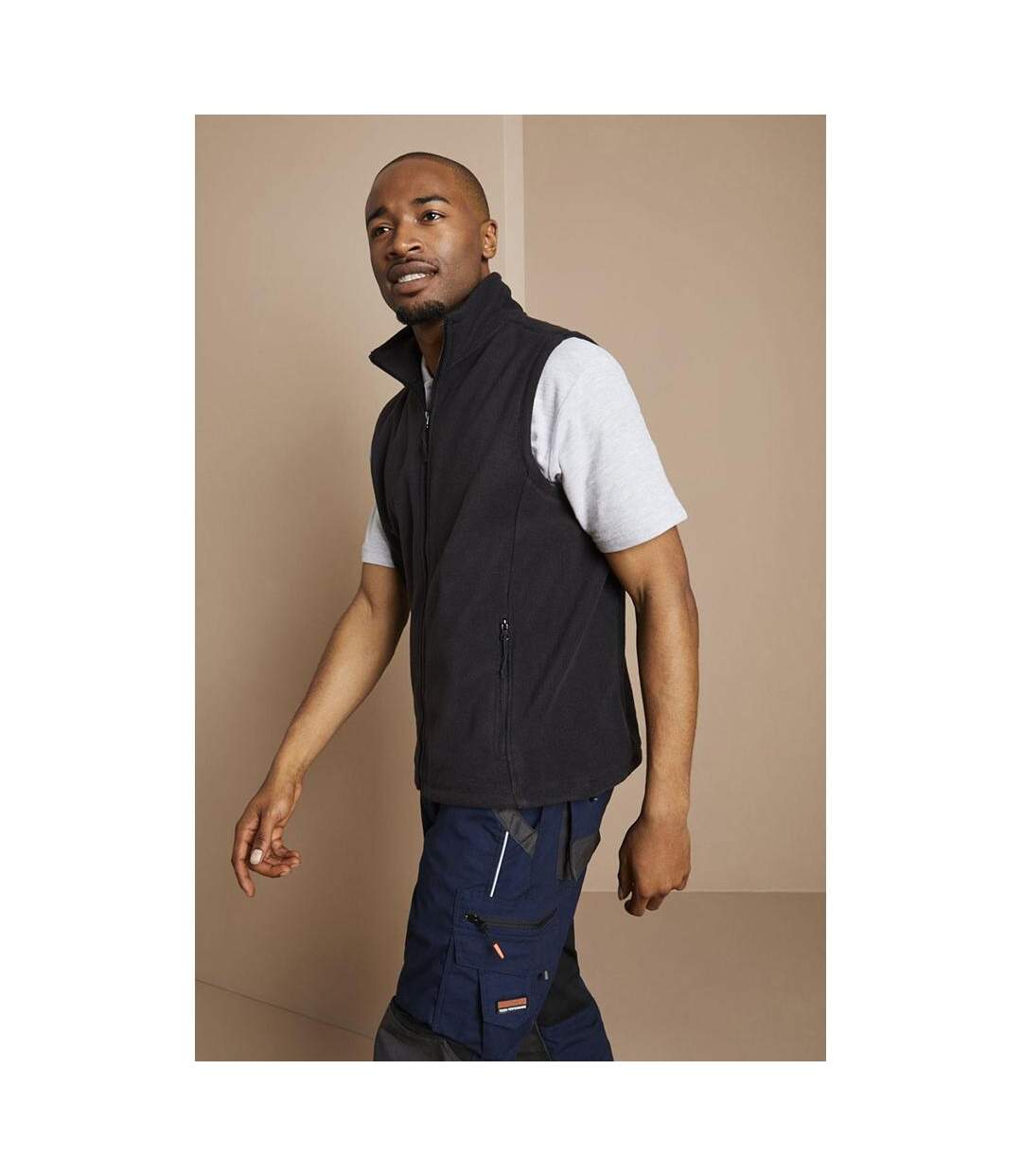 L Gilet Polaire Sans Manches Homme Noir Russel-1
