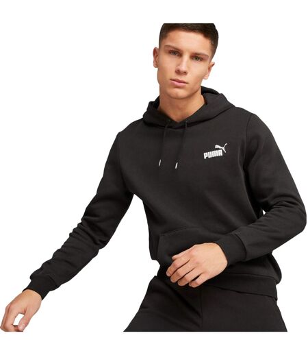 Sweat À Capuche Style Petit Logo Ess+ Col Homme Noir Puma