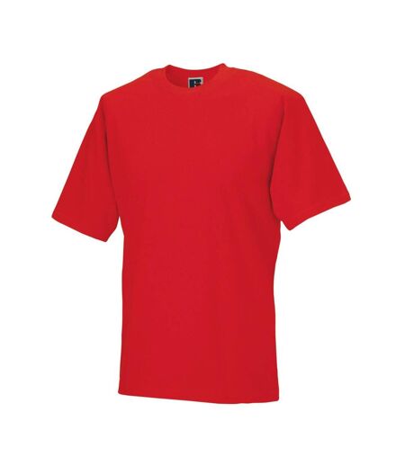 T-shirt À Manches Courtes Homme Rouge Vif Russell