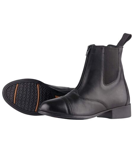 Dublin Mens Elevation Zip Leather Paddock Boots II (Black) - UTWB868