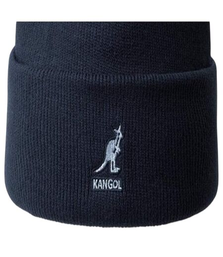 Embroidered Logo Acrylic Pull-on Beanie Dark Blue Kangol