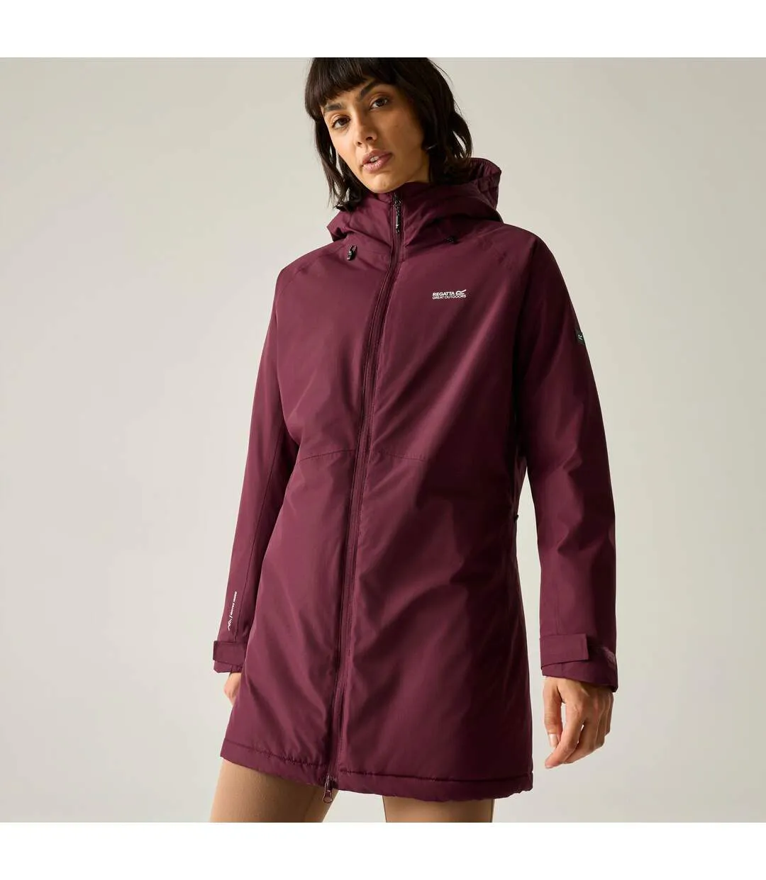 Veste Imperméable Et Isolante À Capuche Ajustable Mabrie Femme Pourpre Regatta-4