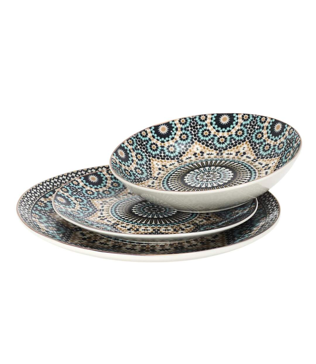 Lot de 6 Assiettes à Dessert Noura 20cm Multicolore-3