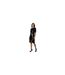 Womens/ladies Sequin Polyester Shift Dress Black Print Boss-1