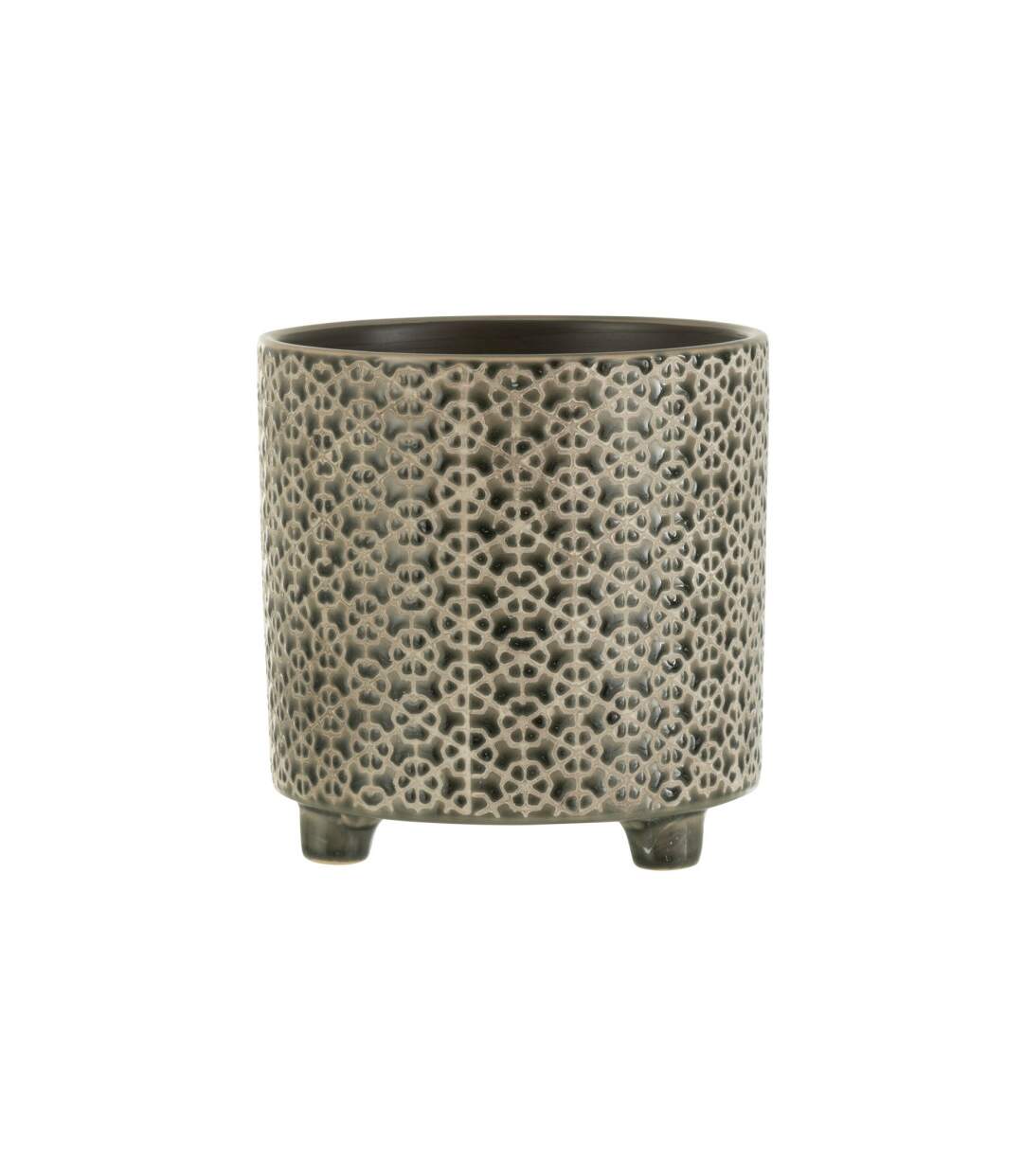 Cache-Pot Déco en Céramique Minada 16cm Gris