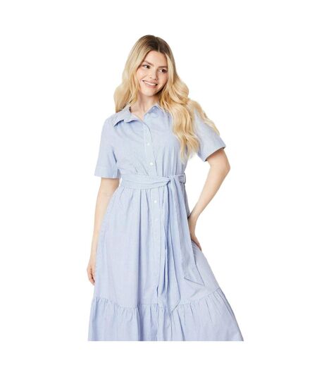 Robe chemisier mi-longue femme bleu Dorothy Perkins