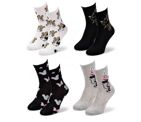 Chaussettes Pack Femme DISNEY MINNIE Pack de 4 Paires