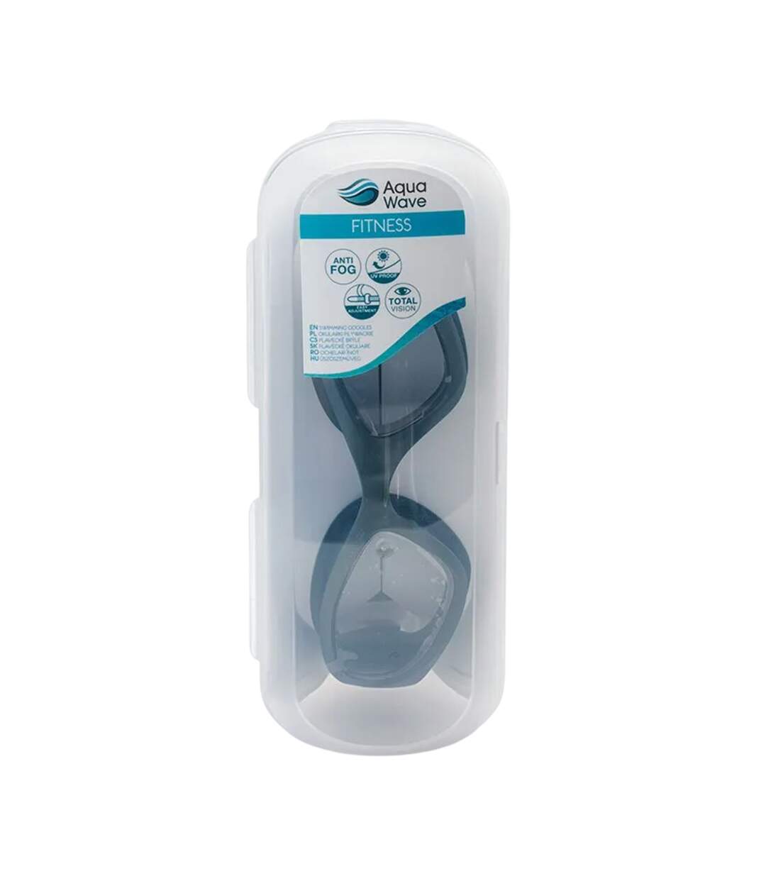 Lunettes De Natation Helm Vert Foncé Noir Orange Aquawave-3