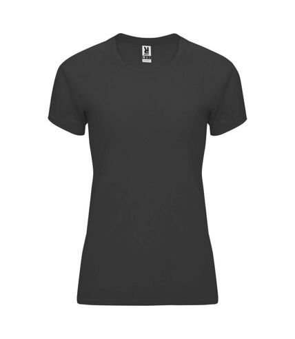 Womens/ladies bahrain short-sleeved sports t-shirt dark lead Roly