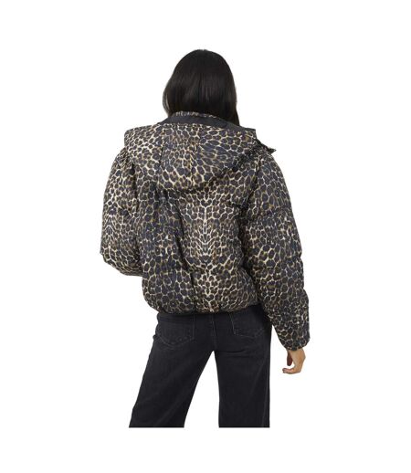 Doudoune Motif/style Imprimé Léopard Bunny Femme Noir Marron Brave Soul