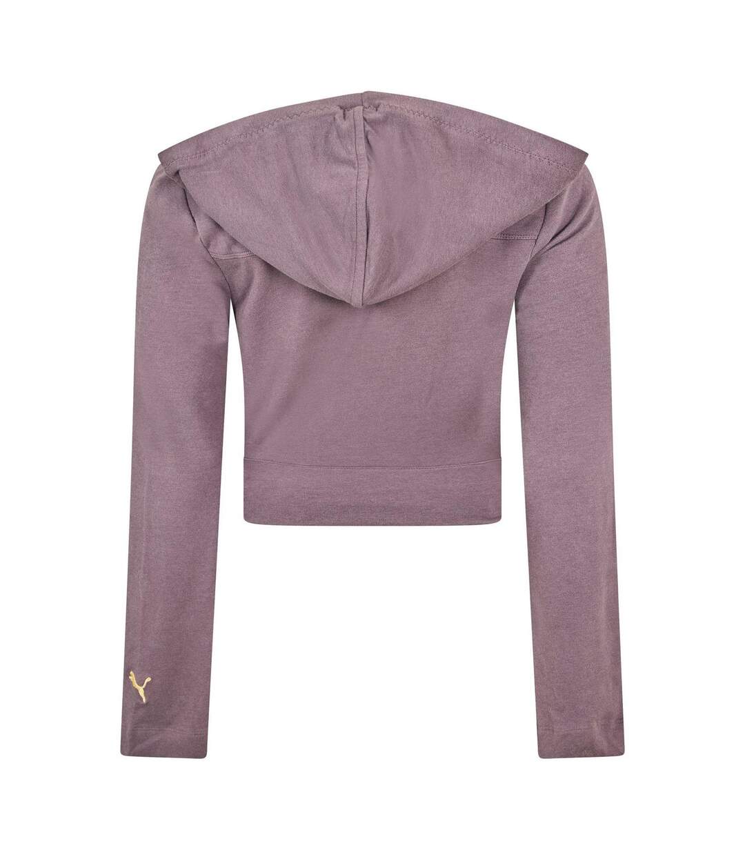 Womens/ladies Crossover Relaxed Fit Long-sleeved Hoodie Purple Puma-2