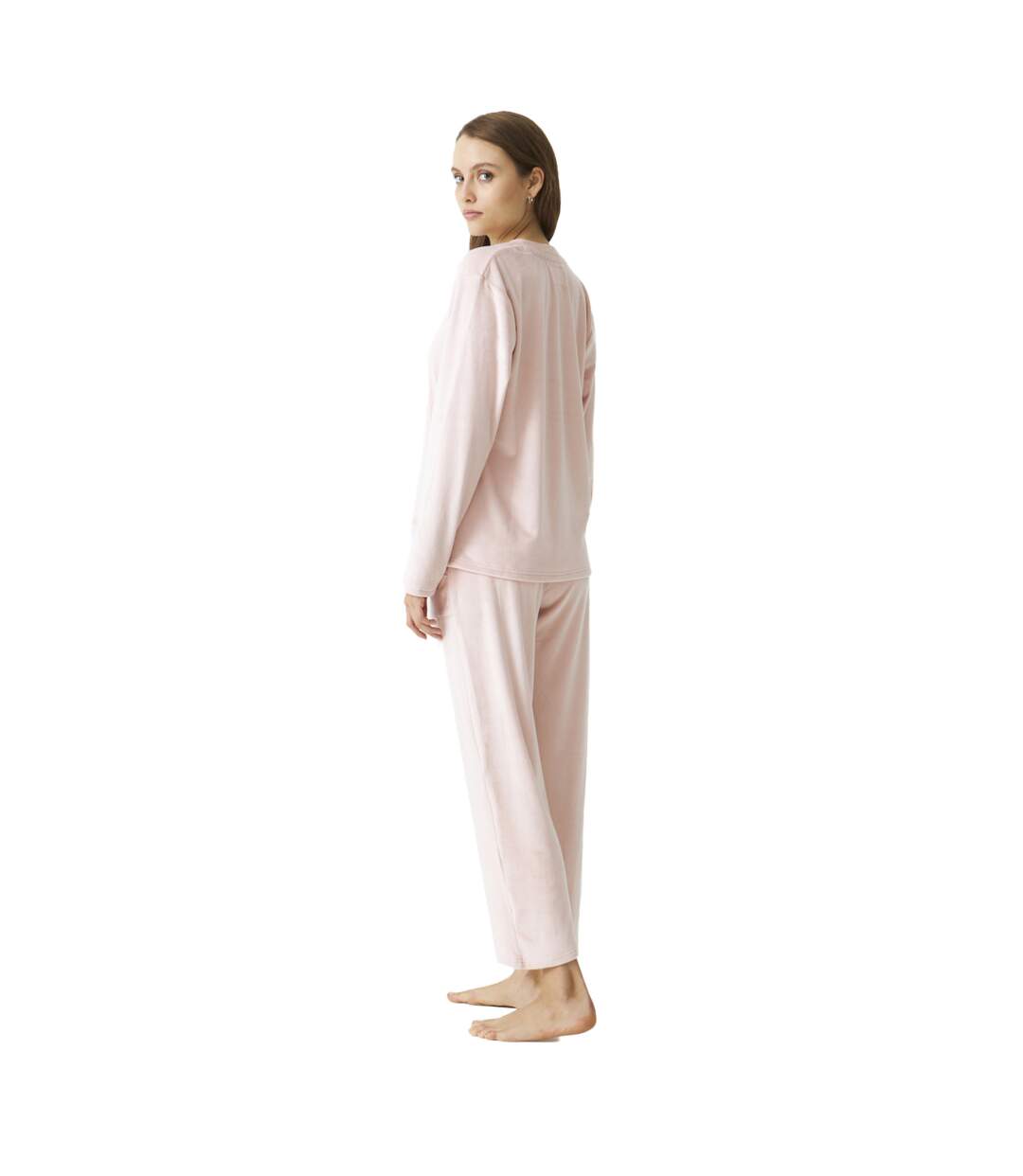 Winter pajamas long sleeve velvet JJB4 women