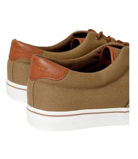 Mens Canvas Casual Trainers Khaki Green Threadbare
