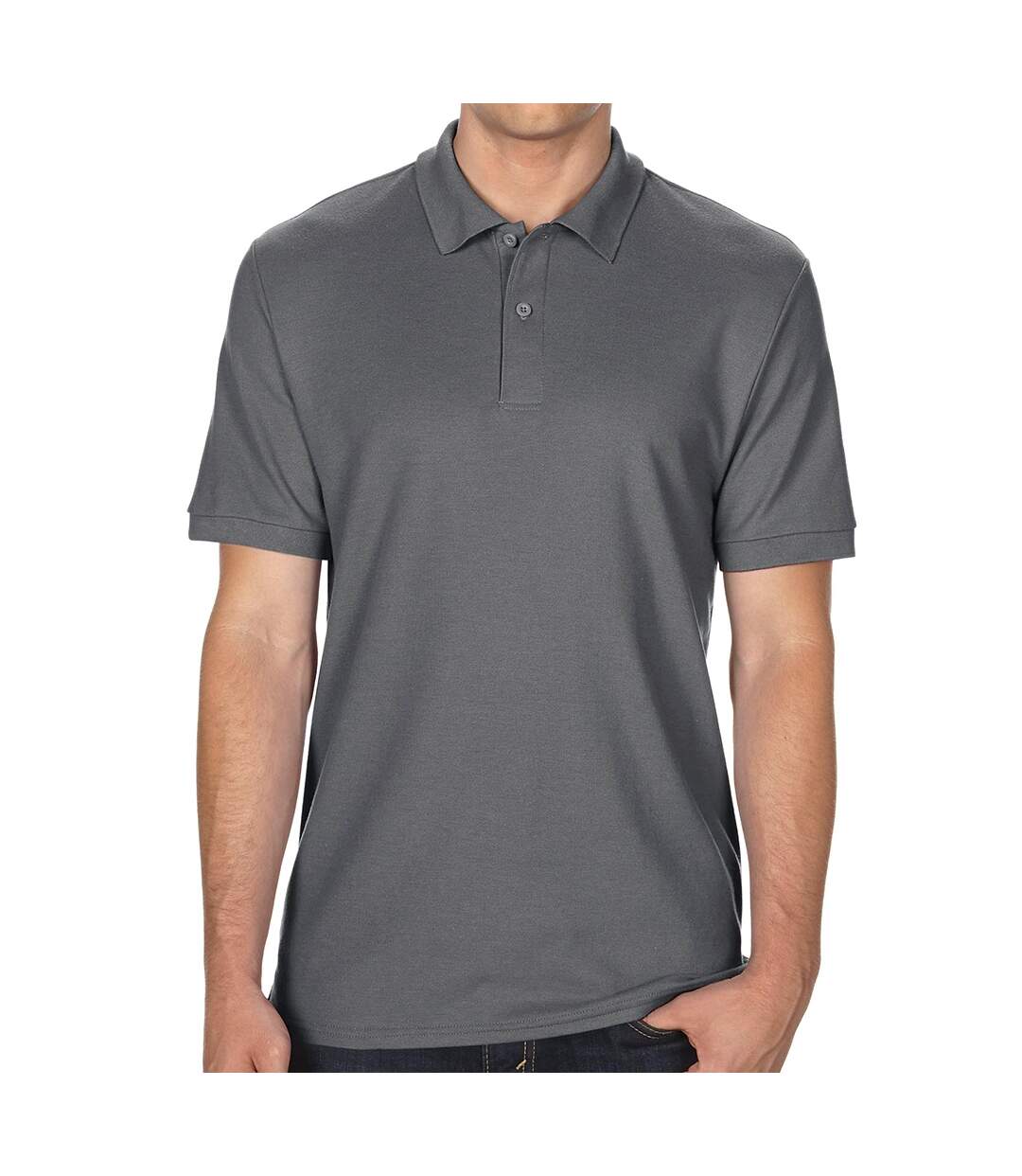 Dryblend Youth Sport Double Pique Polo Shirt Charcoal Gildan-1