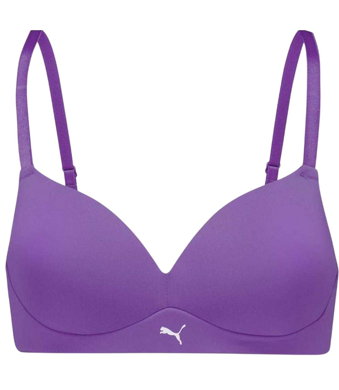 Womens/ladies Lined Soft Bralette Astral Purple Puma-1