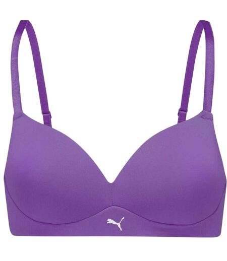 Womens/ladies Lined Soft Bralette Astral Purple Puma