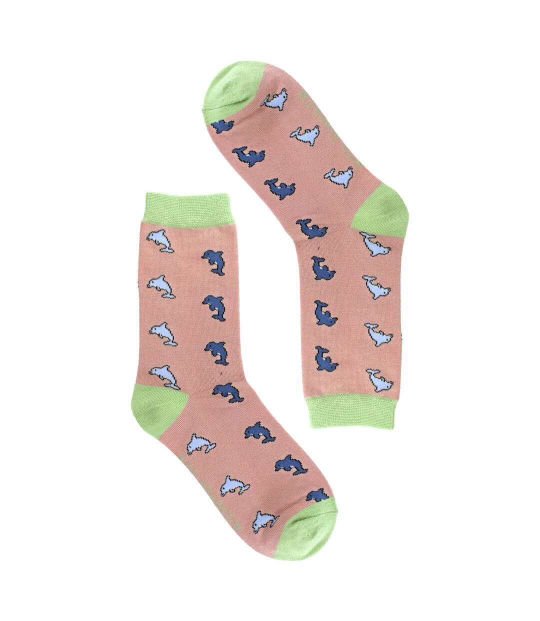 Miss Sparrow - Chaussettes Fantaisie Femme Bambou Motif Dauphins Douces-3