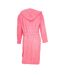 Womens/ladies terry towelling hooded robe pink Forever Dreaming