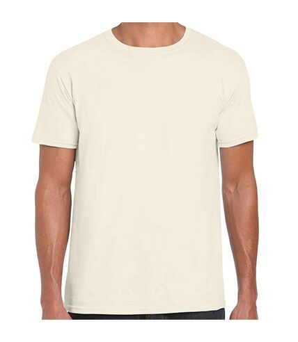 Mens short sleeve soft-style t-shirt natural Gildan