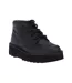 Womens/ladies Kick Hi Glitter Leather Stack Heel Boots Black Kickers-1