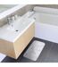 Tapis de Bain Microfibre Effet Marbre 45x75cm Blanc-3