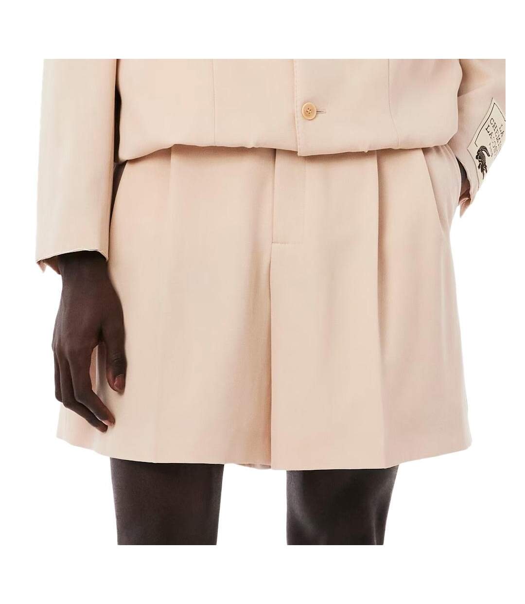 Short beige homme lacoste runway-1