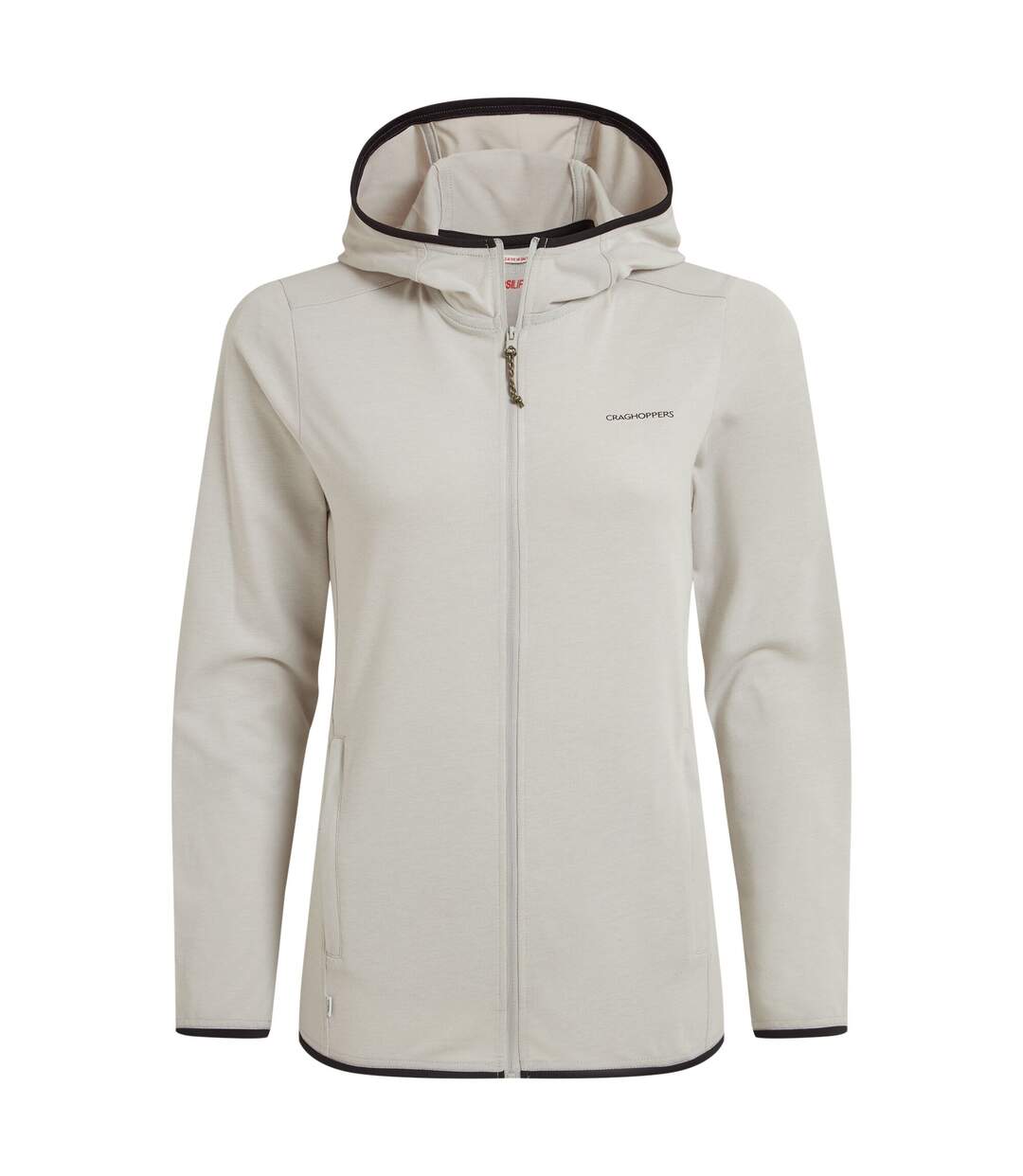 Womens/ladies afia nosilife hooded jacket light grey marl Craghoppers