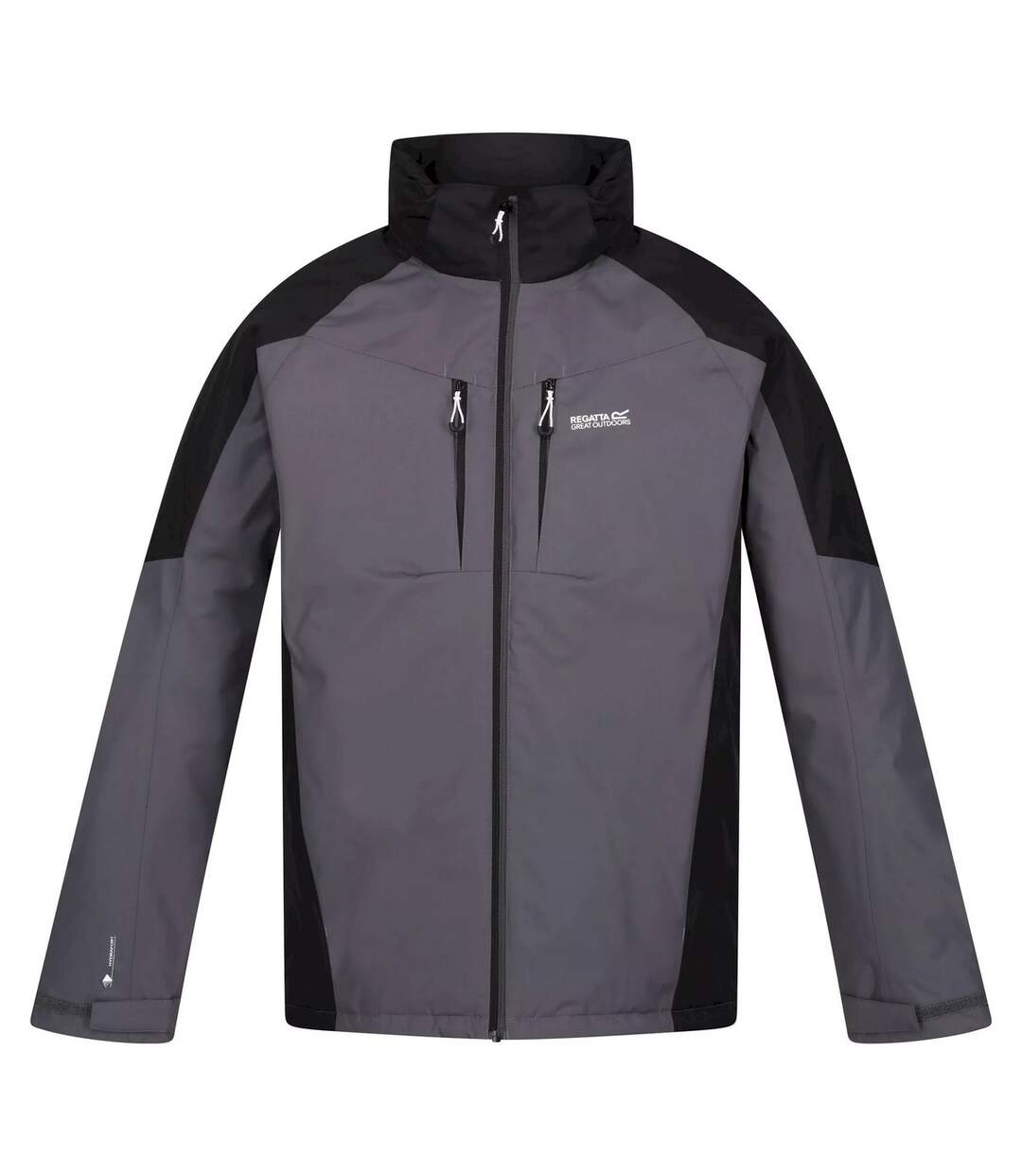 Mens Calderdale Waterproof Jacket Dark Grey Black Regatta-1