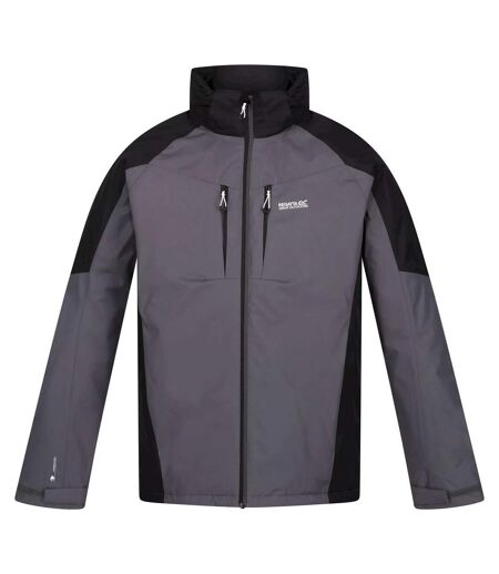 Mens Calderdale Waterproof Jacket Dark Grey Black Regatta