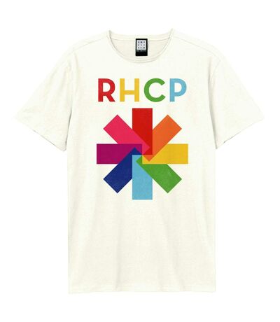 T-shirt Colour Wheel Asterix Adulte Vieux Blanc Amplified