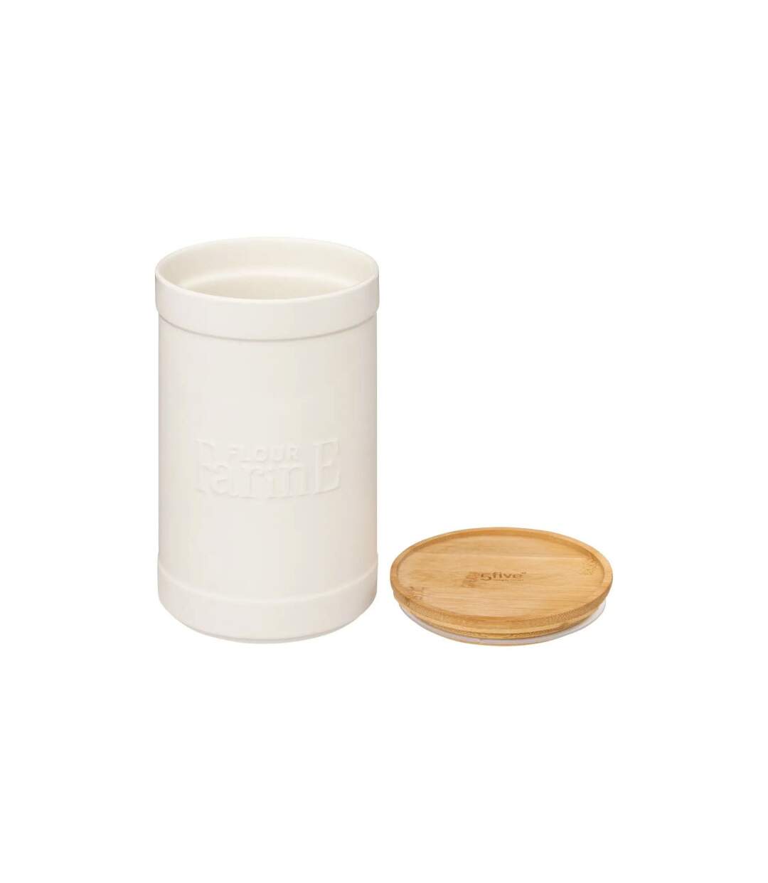 Boîte à Farine Natureo 19cm Blanc-2