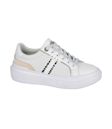 Cipriata Womens/Ladies Glamour Lace Up Sneakers (White/Natural) - UTDF2410