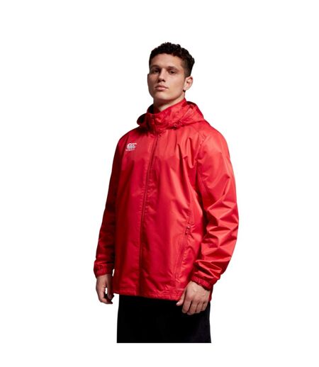 Mens Club Vaposhield Full Zip Waterproof Jacket Flag Red Canterbury