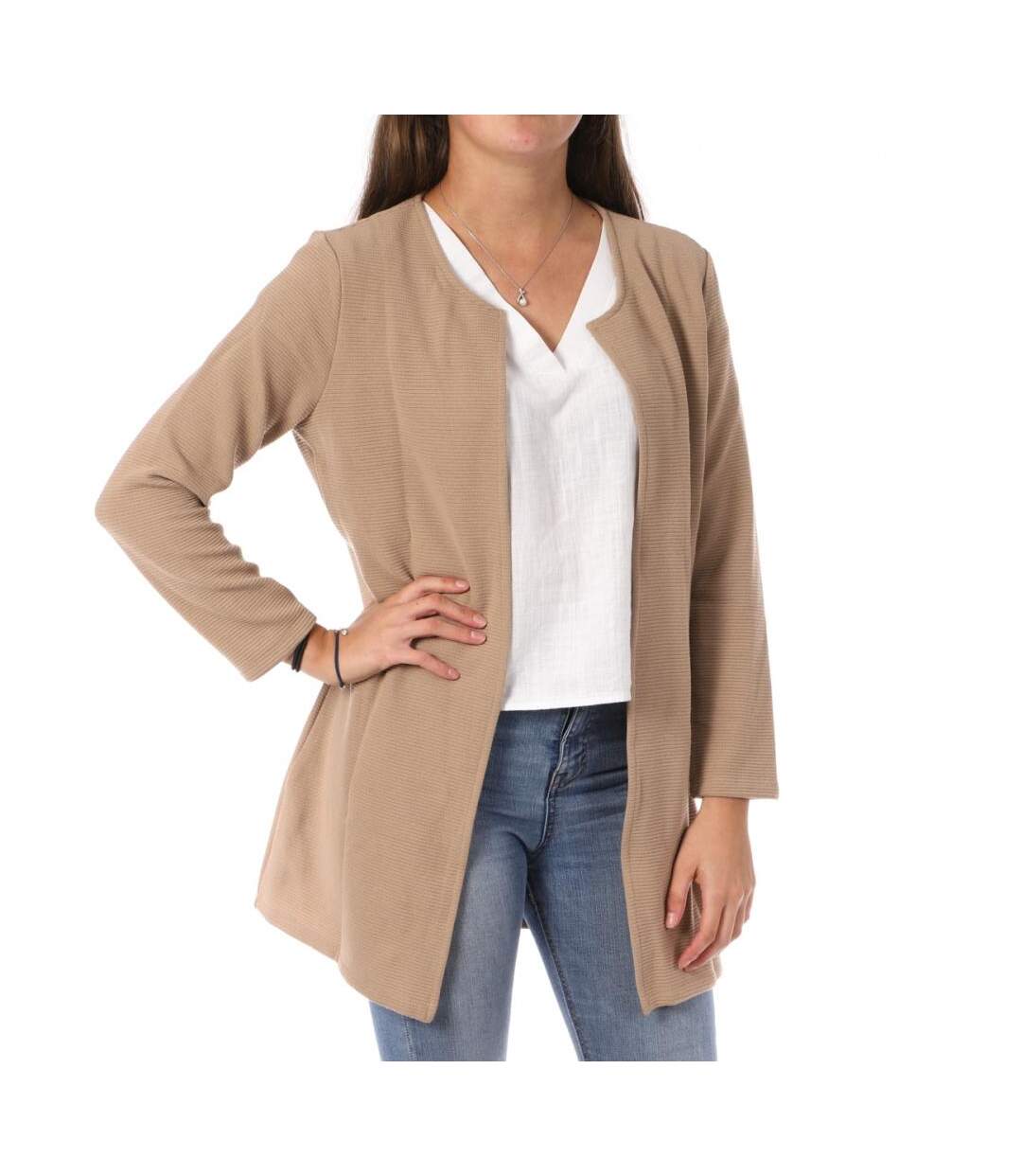 Cardigan Beige Femme Vero Moda 7/8 - XS-1