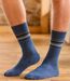 Pack of 4 Pairs of Men's Socks - Blue Anthracite Grey Black