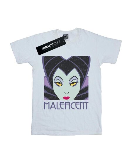 Disney - T-shirt MALEFICENT CROPPED HEAD - Femme (Blanc) - UTBI16688