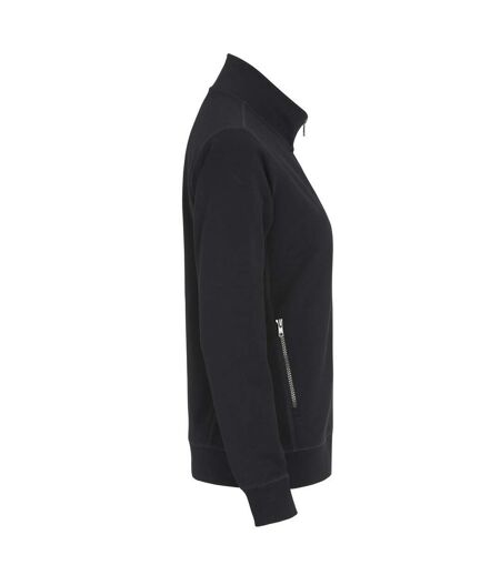 Womens/ladies French Terry Full Zip Jacket Black Cottover