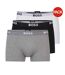 Pack Of 3  Mens Bodywear Logo Boxer Shorts  Black White Grey Boss-1