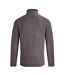 Mens newark grid eco friendly quarter zip fleece top coffee Weird Fish