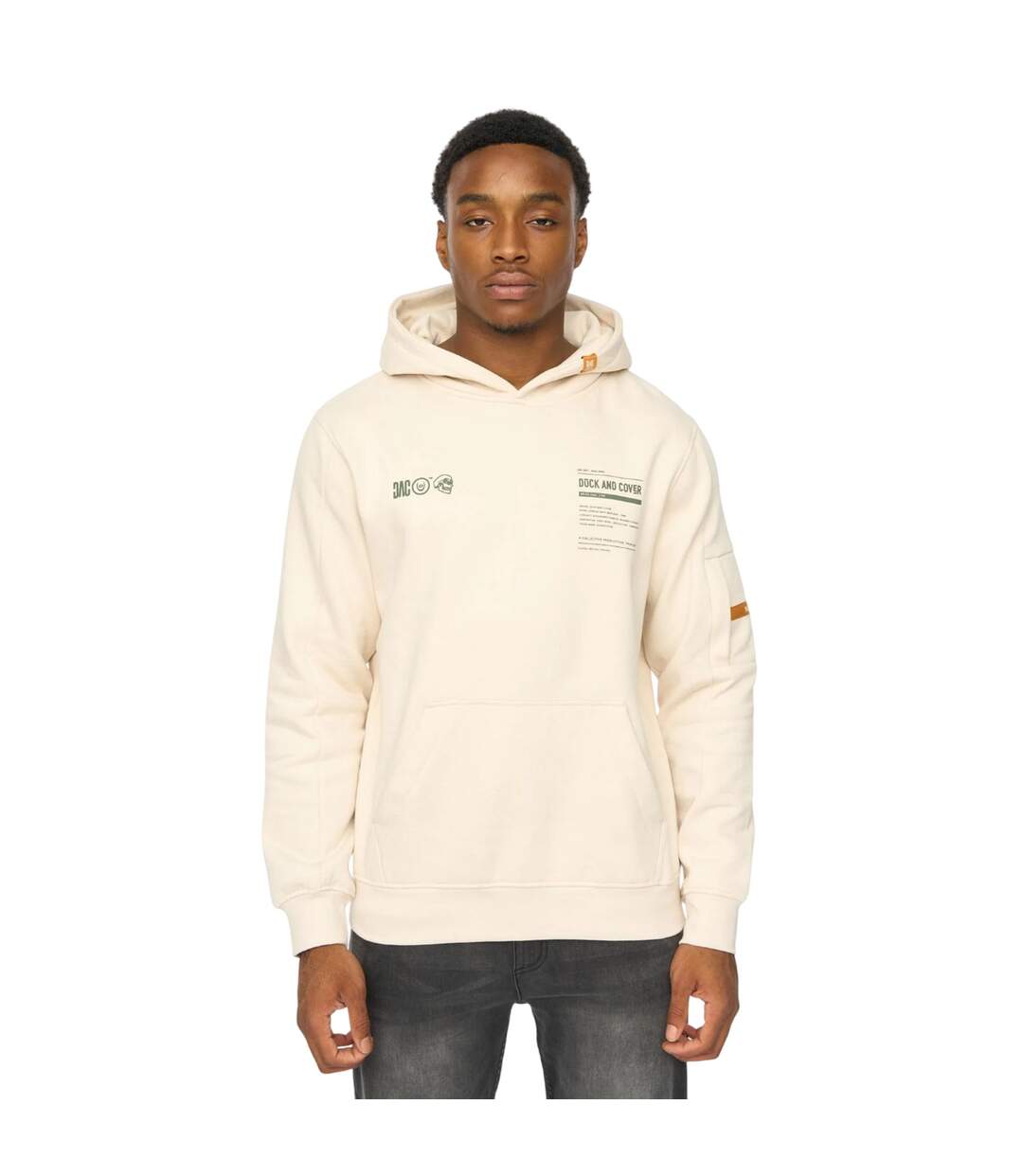 Mens Skullmatic Hoodie Off White Duck And Cover-2