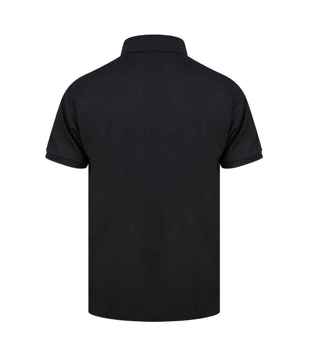 Henbury Mens Piqu Polo Shirt (Black) - UTPC4429-3