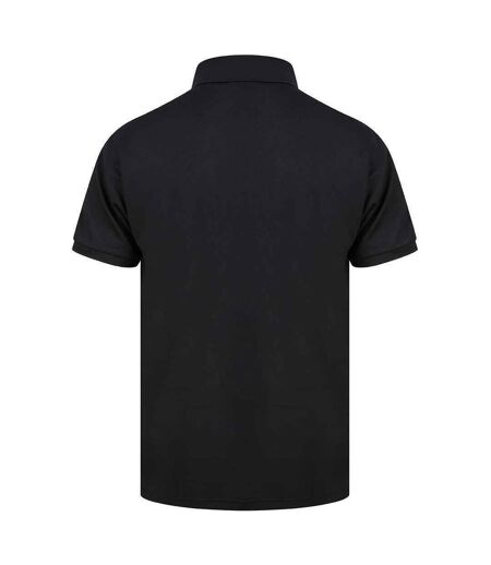 Henbury Mens Piqu Polo Shirt (Black) - UTPC4429