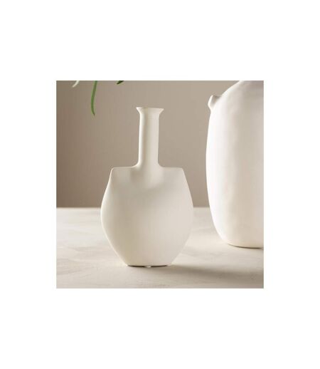 Vase Design en Céramique Madison 22cm Blanc Cassé