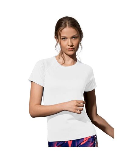 Stedman Womens/Ladies Raglan Mesh T-Shirt (White)