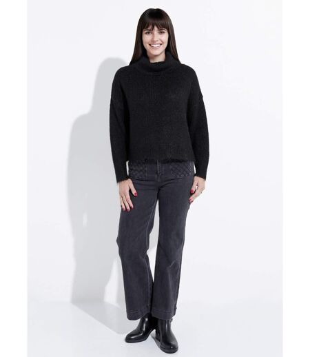 Pull col roulé en maille épaisse