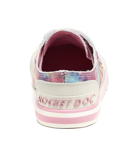 Rocket Dog Womens/Ladies Jazzin Candy Tie Dye Casual Shoes (Pink/Multicolored) - UTFS8958
