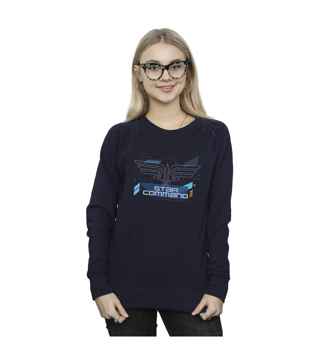 Disney - Sweat LIGHTYEAR STAR COMMAND ICONS - Femme (Bleu marine) - UTBI25213-2