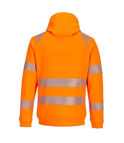 Portwest Mens DX4 Hi-Vis Safety Full Zip Hoodie (Orange/Black) - UTPW512