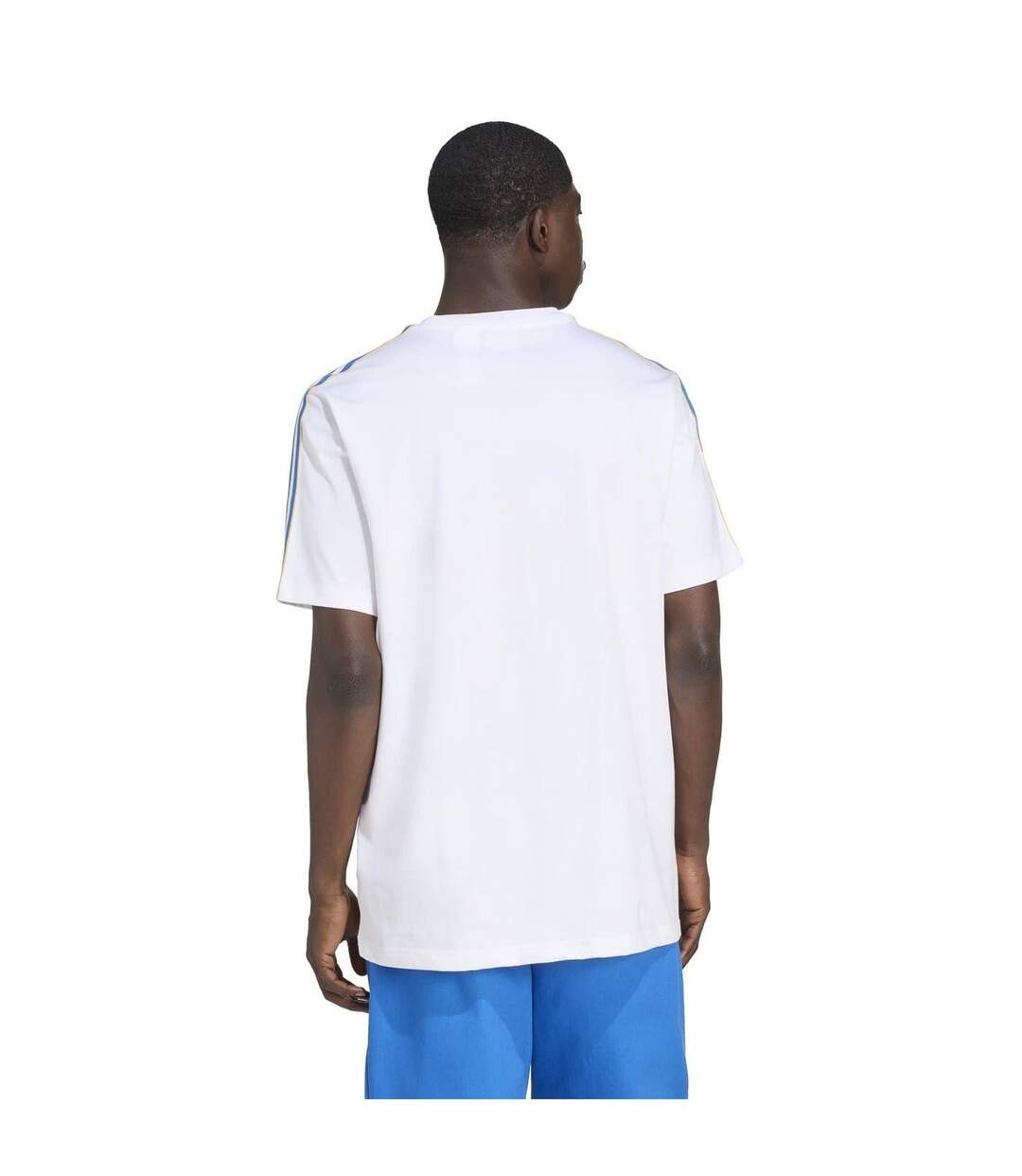 T-shirt Motif/style Real Madrid Cf Homme Blanc Bleu Adidas-3