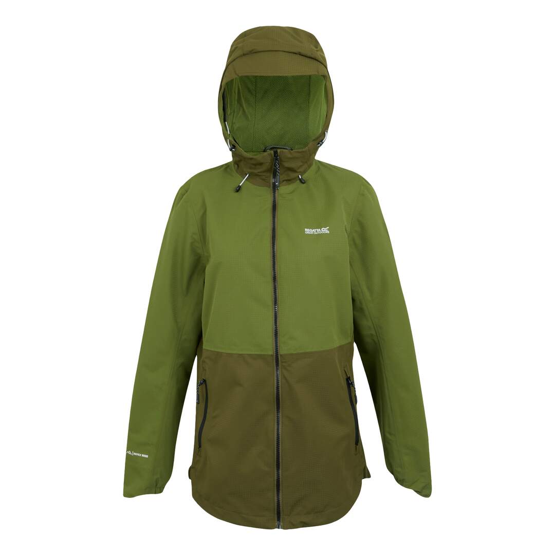 Veste imperméable hamara femme vert néphrite / kaki Regatta-1